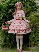 Sweet Embroidery Print Short Lolita Dress Sweet Embroidery Print Short Lolita Dress