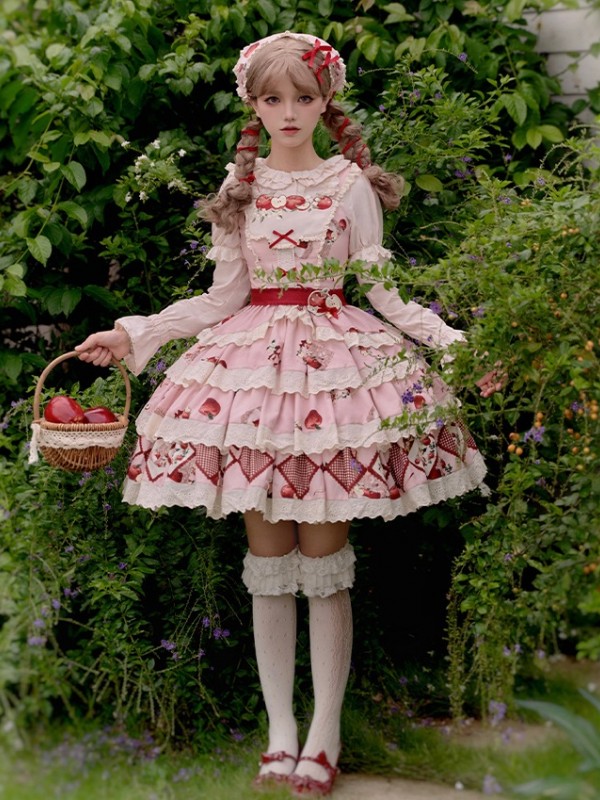 Sweet Embroidery Print Short Lolita Dress Sweet Embroidery Print Short Lolita Dress