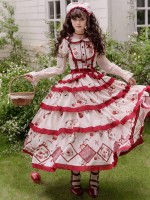 Sweet Heavy Embroidery Print Big Swing Lolita Dress Sweet Heavy Embroidery Print Big Swing Lolita Dress