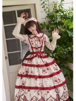 Sweet Heavy Embroidery Print Big Swing Lolita Dress Sweet Heavy Embroidery Print Big Swing Lolita Dress