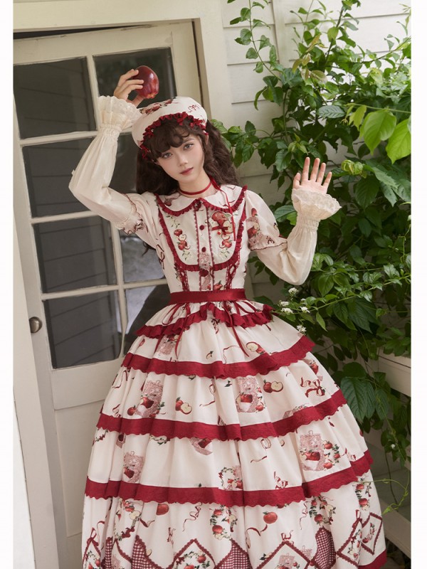 Sweet Heavy Embroidery Print Big Swing Lolita Dress Sweet Heavy Embroidery Print Big Swing Lolita Dress
