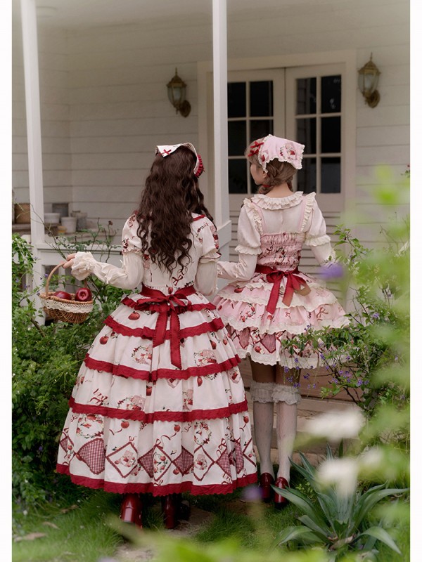 Sweet Heavy Embroidery Print Big Swing Lolita Dress Sweet Heavy Embroidery Print Big Swing Lolita Dress