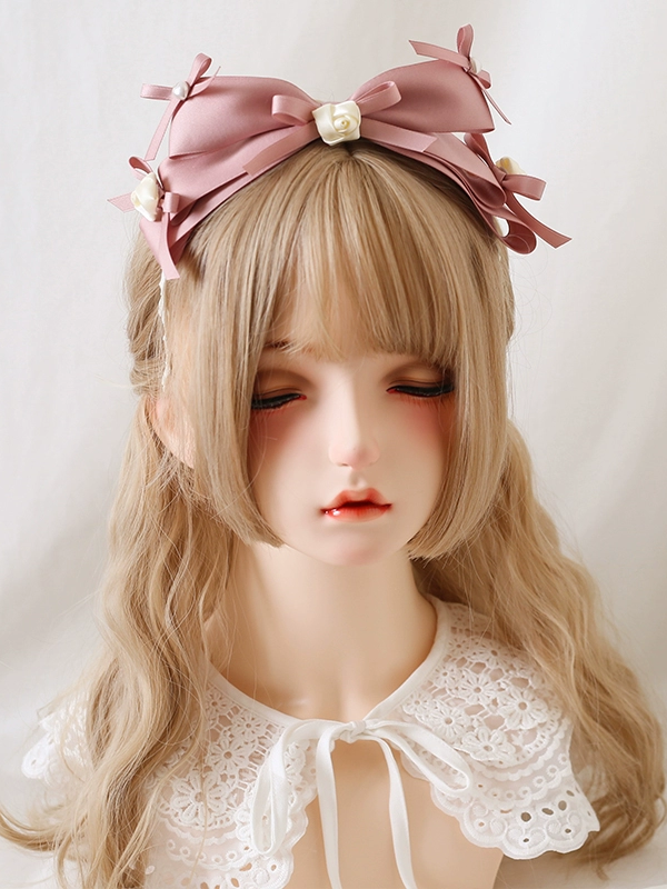 Sweet Lolita Flower Bud Bow Headband Sweet Lolita Flower Bud Bow Headband