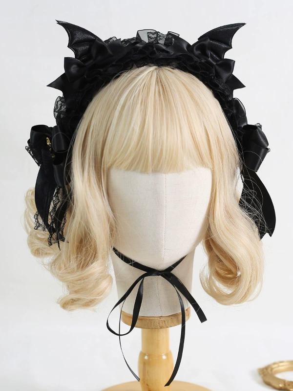 Dark Lolita Gothic Wings Devil Headband Halloween Headdress Dark Lolita Gothic Wings Devil Headband Halloween Headdress