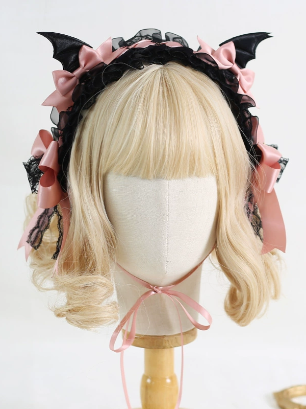 Dark Lolita Gothic Wings Devil Headband Halloween Headdress Dark Lolita Gothic Wings Devil Headband Halloween Headdress