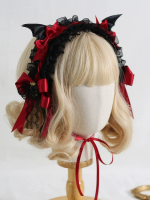 Dark Lolita Gothic Wings Devil Headband Halloween Headdress Dark Lolita Gothic Wings Devil Headband Halloween Headdress