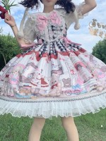 Black Sweet Lolita Dress Dessert Doll JSK Suspender Dress Black Sweet Lolita Dress Dessert Doll JSK Suspender Dress