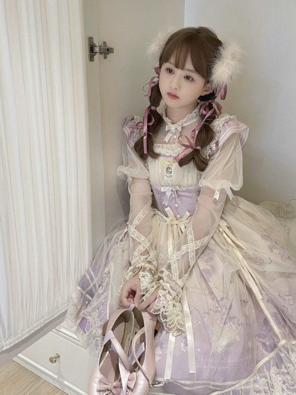 Purple Sweet Lolita JSK Tutu Skirt Suspenders Skirt Purple Sweet Lolita JSK Tutu Skirt Suspenders Skirt