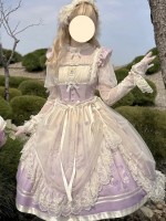 Purple Sweet Lolita JSK Tutu Skirt Suspenders Skirt Purple Sweet Lolita JSK Tutu Skirt Suspenders Skirt