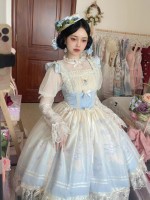 Blue Sweet Lolita JSK Gradient Ballet Style Suspender Skirt Blue Sweet Lolita JSK Gradient Ballet Style Suspender Skirt