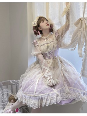 Purple Sweet Lolita JSK Tutu Skirt Suspenders Skirt