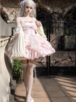 Pink Sweet Lolita JSK Tutu Skirt Suspenders Skirt Pink Sweet Lolita JSK Tutu Skirt Suspenders Skirt