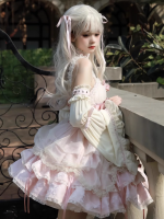 Pink Sweet Lolita JSK Tutu Skirt Suspenders Skirt Pink Sweet Lolita JSK Tutu Skirt Suspenders Skirt