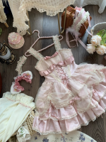 Pink Sweet Lolita JSK Tutu Skirt Suspenders Skirt Pink Sweet Lolita JSK Tutu Skirt Suspenders Skirt