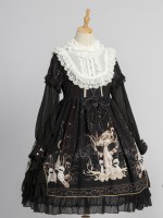 Sweet Lolita OP Long-sleeved Printed Elegant Dress Sweet Lolita OP Long-sleeved Printed Elegant Dress