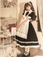 Gentle French Elegant Lolita Cute Short Sleeve Maid Dress Gentle French Elegant Lolita Cute Short Sleeve Maid Dress