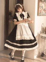 Gentle French Elegant Lolita Cute Short Sleeve Maid Dress Gentle French Elegant Lolita Cute Short Sleeve Maid Dress