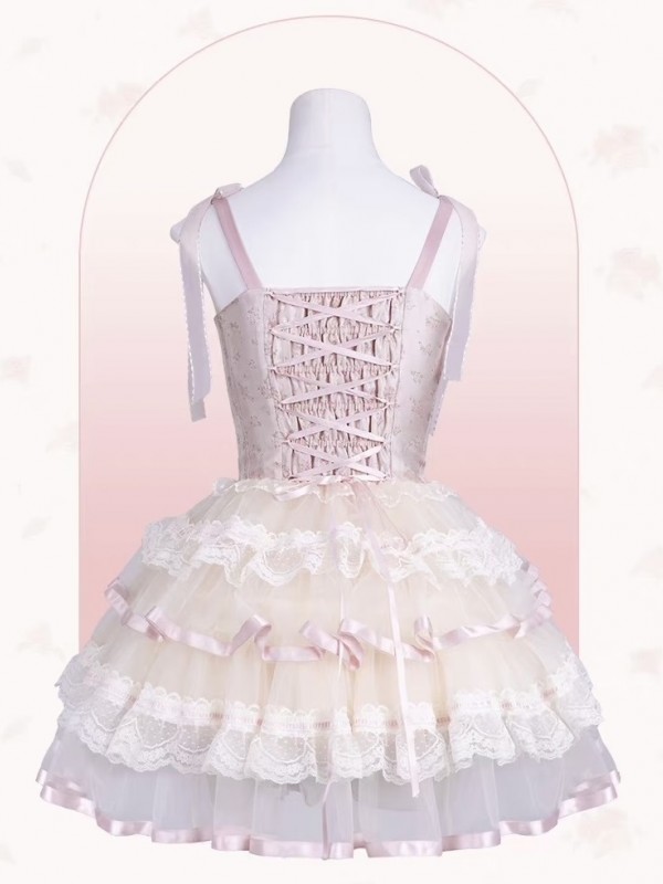 Elegant Sweet Ballet Style Princess Dress JSK Lolita Suspender Dress Elegant Sweet Ballet Style Princess Dress JSK Lolita Suspender Dress