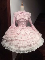 Sweet Pink Lolita Dress JSK Suspender Dress Tutu Skirt Sweet Pink Lolita Dress JSK Suspender Dress Tutu Skirt