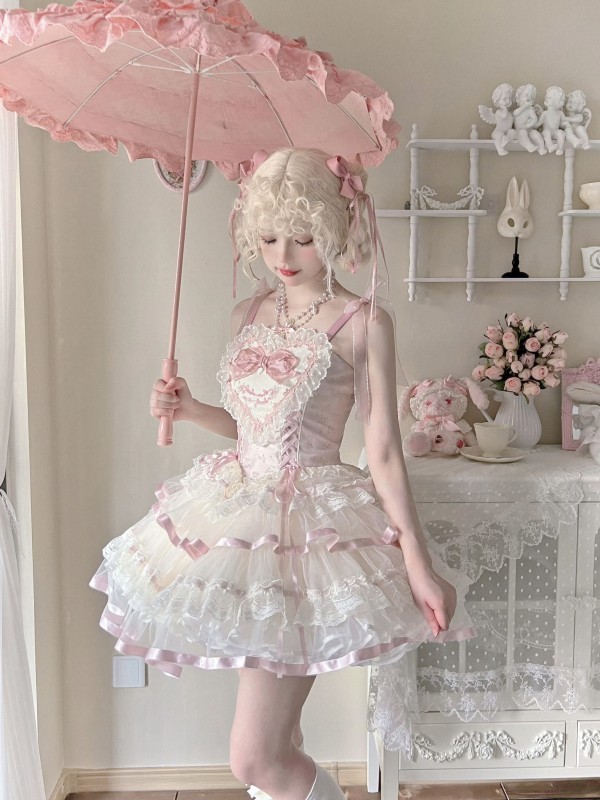 Elegant Sweet Ballet Style Princess Dress JSK Lolita Suspender Dress Elegant Sweet Ballet Style Princess Dress JSK Lolita Suspender Dress