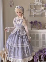 Purple Sweet and Elegant Printed Lolita JSK Suspender Dress Purple Sweet and Elegant Printed Lolita JSK Suspender Dress