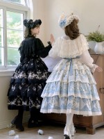 Sweet Pastoral Print Embroidery Four-section j Lolita JSK Suspender Dress Sweet Pastoral Print Embroidery Four-section j Lolita JSK Suspender Dress