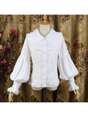 Lolita Long-sleeved Doll Collar Lantern Sleeve Blouse