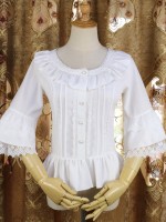 Lolita Dress Chiffon Shirt Lace Three-quarter Hime Sleeves Blouse Lolita Dress Chiffon Shirt Lace Three-quarter Hime Sleeves Blouse