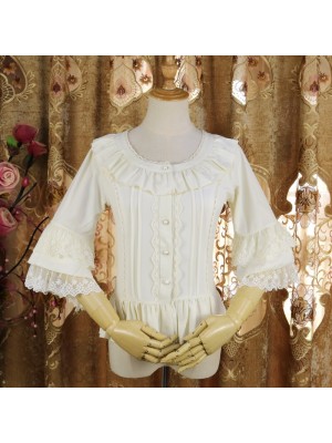 Lolita Dress Chiffon Shirt Lace Three-quarter Hime Sleeves Blouse