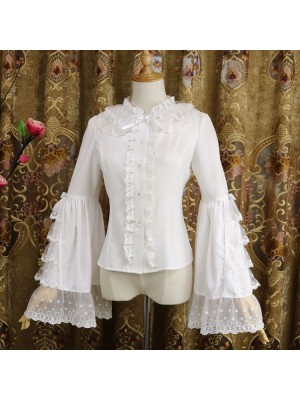 Lolita Hime Sleeve Slim Vintage Gorgeous Long Sleeve Shirt Blouse