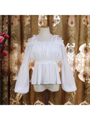 Lolita Lantern Sleeves Long sleeves Round Neck Blouse