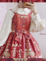 Sugar Plum Fairy Wine Red Vintage JSK Lolita Sleeveless Dress Sugar Plum Fairy Wine Red Vintage JSK Lolita Sleeveless Dress