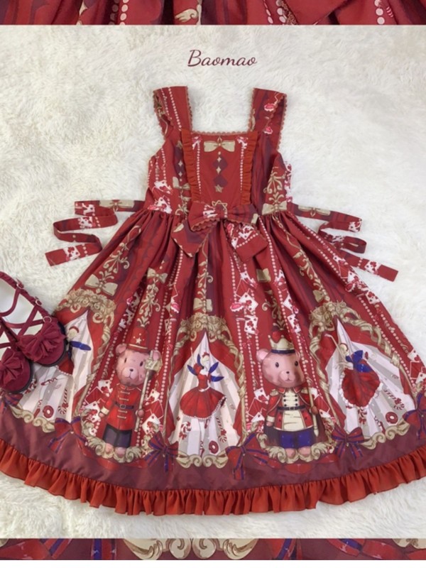 Sugar Plum Fairy Wine Red Vintage JSK Lolita Sleeveless Dress Sugar Plum Fairy Wine Red Vintage JSK Lolita Sleeveless Dress