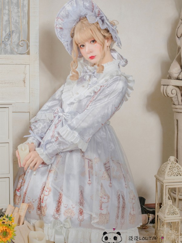 Sweet Lolita Dress Doll Dress OP Long Sleeve Dress Sweet Lolita Dress Doll Dress OP Long Sleeve Dress
