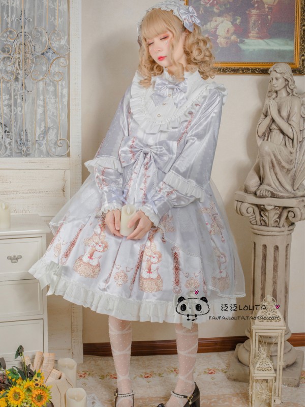 Sweet Lolita Dress Doll Dress OP Long Sleeve Dress Sweet Lolita Dress Doll Dress OP Long Sleeve Dress