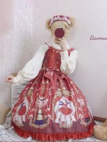 Sugar Plum Fairy Wine Red Vintage JSK Lolita Sleeveless Dress Sugar Plum Fairy Wine Red Vintage JSK Lolita Sleeveless Dress