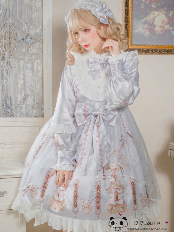 Sweet Lolita Dress Doll Dress OP Long Sleeve Dress Sweet Lolita Dress Doll Dress OP Long Sleeve Dress