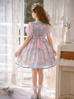 Pink Blue Sweet Cute Princess Dress Lolita Skirt OP Pink Blue Sweet Cute Princess Dress Lolita Skirt OP