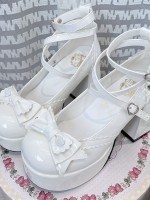 Elegant Love Song Lolita Shallow Mouth High Heels Round Toe Thick Heel Shoes Elegant Love Song Lolita Shallow Mouth High Heels Round Toe Thick Heel Shoes