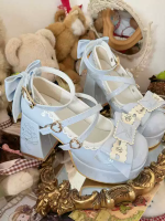 Rabbit Doll Lolita Shoes Waterproof Platform High Heels Embroidery Elegant Women's Shoes Rabbit Doll Lolita Shoes Waterproof Platform High Heels Embroidery Elegant Women's Shoes