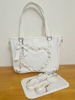 Hartel Love Tote Bag Sweet and Elegant Love One Shoulder and Two Shoulder Lolita Bag Hartel Love Tote Bag Sweet and Elegant Love One Shoulder and Two Shoulder Lolita Bag