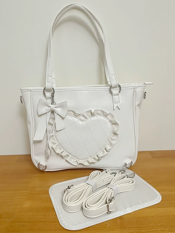 Hartel Love Tote Bag Sweet and Elegant Love One Shoulder and Two Shoulder Lolita Bag Hartel Love Tote Bag Sweet and Elegant Love One Shoulder and Two Shoulder Lolita Bag