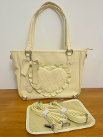 Hartel Love Tote Bag Sweet and Elegant Love One Shoulder and Two Shoulder Lolita Bag Hartel Love Tote Bag Sweet and Elegant Love One Shoulder and Two Shoulder Lolita Bag