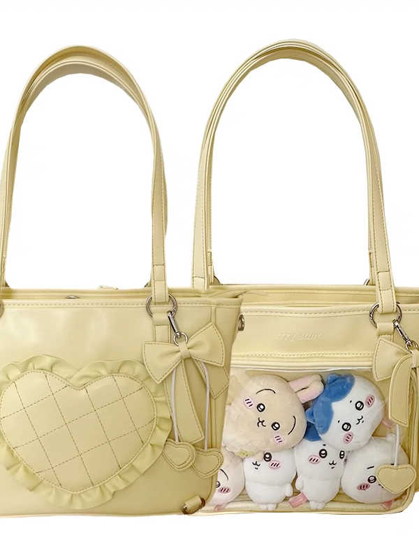 Hartel Love Tote Bag Sweet and Elegant Love One Shoulder and Two Shoulder Lolita Bag Hartel Love Tote Bag Sweet and Elegant Love One Shoulder and Two Shoulder Lolita Bag