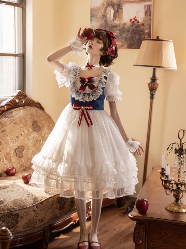 Lolita Snow White Ball Gown Light Short Sleeve Dress Lolita Snow White Ball Gown Light Short Sleeve Dress