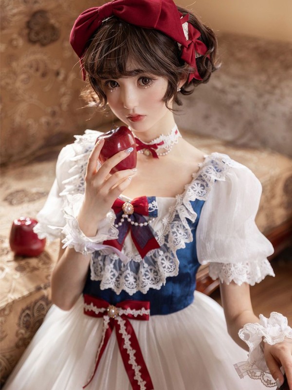 Lolita Snow White Ball Gown Light Short Sleeve Dress Lolita Snow White Ball Gown Light Short Sleeve Dress