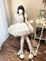 Lolita Light Wedding Dress JSK Suspender Dress Lolita Light Wedding Dress JSK Suspender Dress