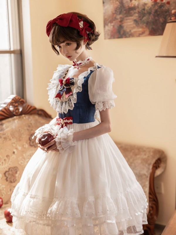 Lolita Snow White Ball Gown Light Short Sleeve Dress Lolita Snow White Ball Gown Light Short Sleeve Dress