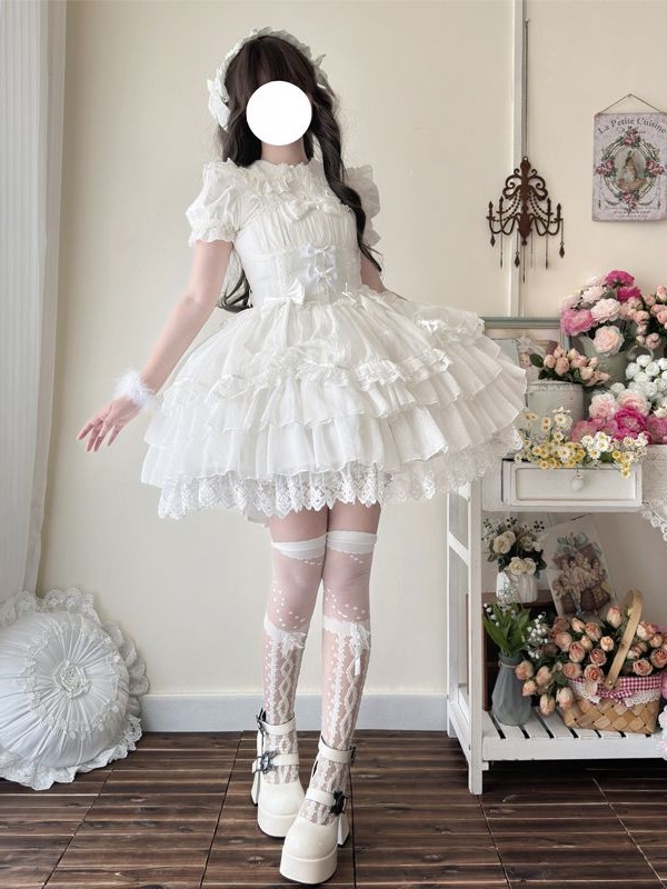 Lolita Light Wedding Dress JSK Suspender Dress Lolita Light Wedding Dress JSK Suspender Dress