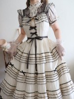 Napoleon sixty meters multi-layer two-color elegant segment lolita flying sleeve jsk dress Napoleon sixty meters multi-layer two-color elegant segment lolita flying sleeve jsk dress